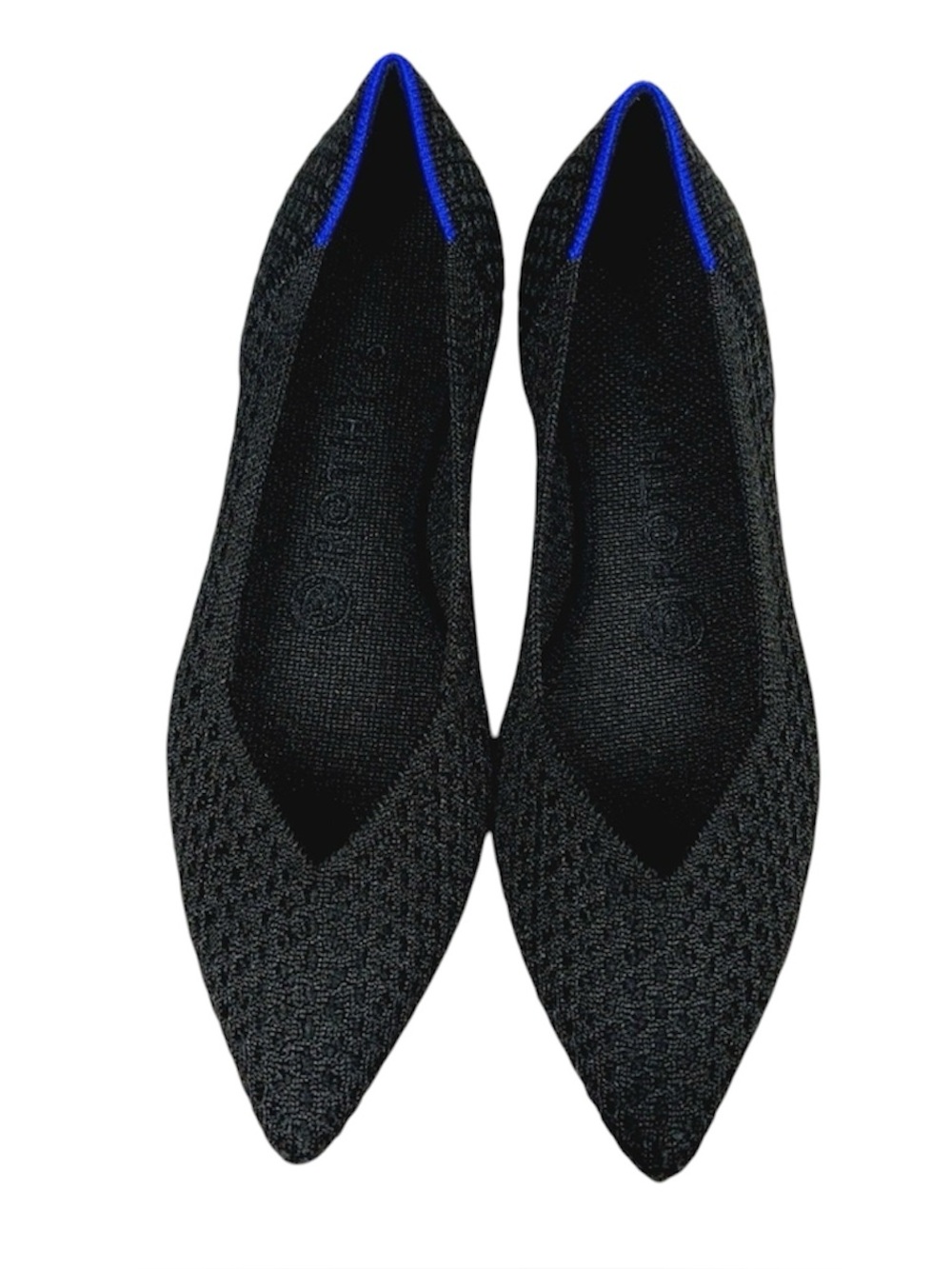 Rothy’s “The Point” flats Black Honeycomb Knit Pattern. 💥 Rare to find retired